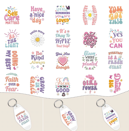 “Little Reminders” keychain designs 🩷