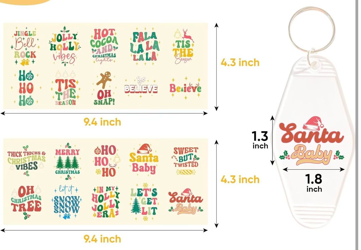 Christmas Vibes Keychain designs 🎄❤️