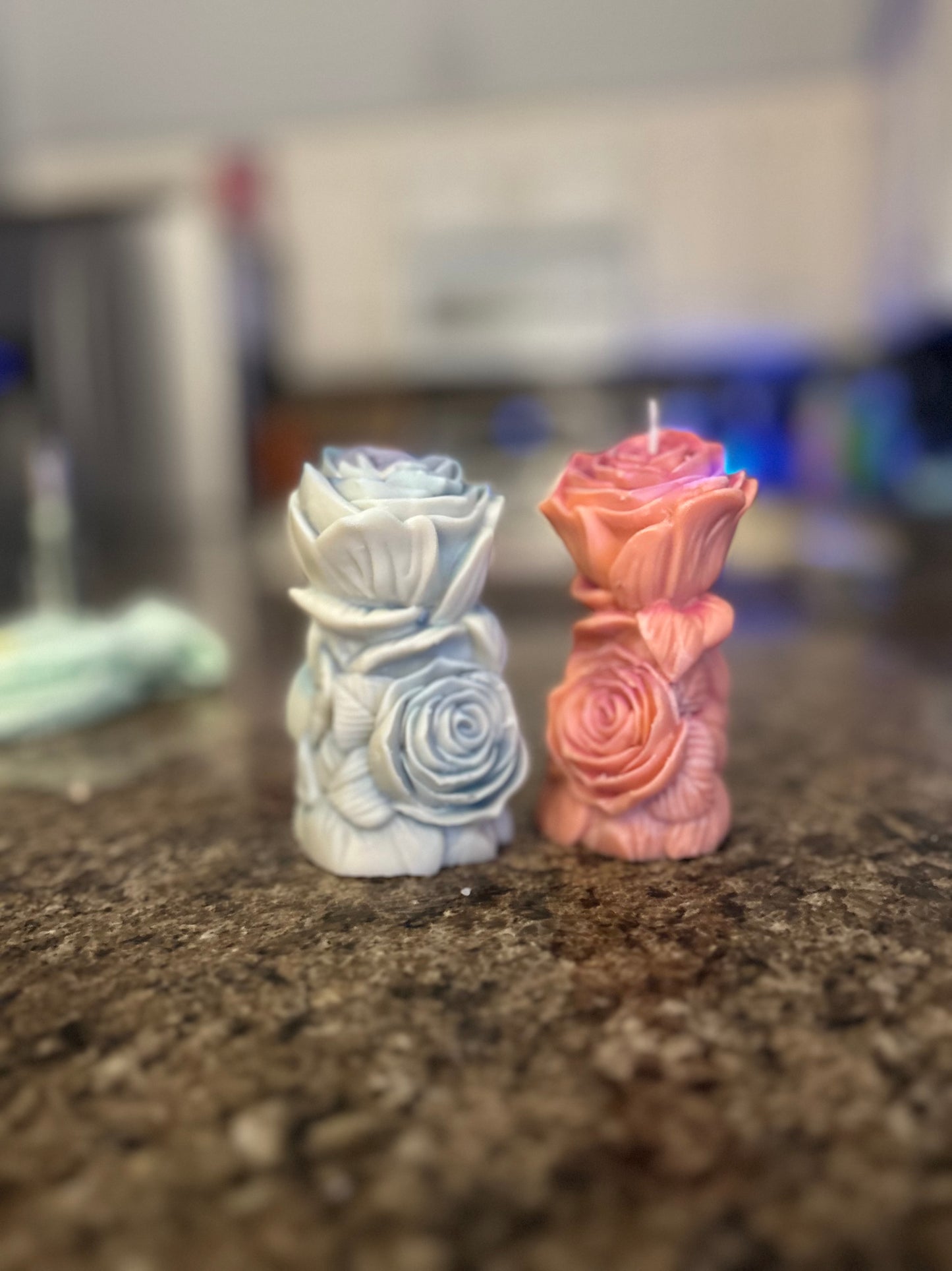 Succulent rose candle 🌹🕯️