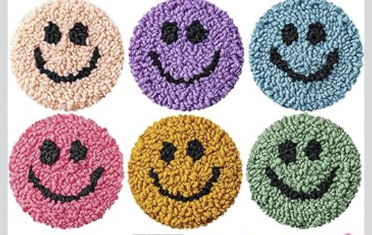 “Smiley Coaster” designs 😊💗✨