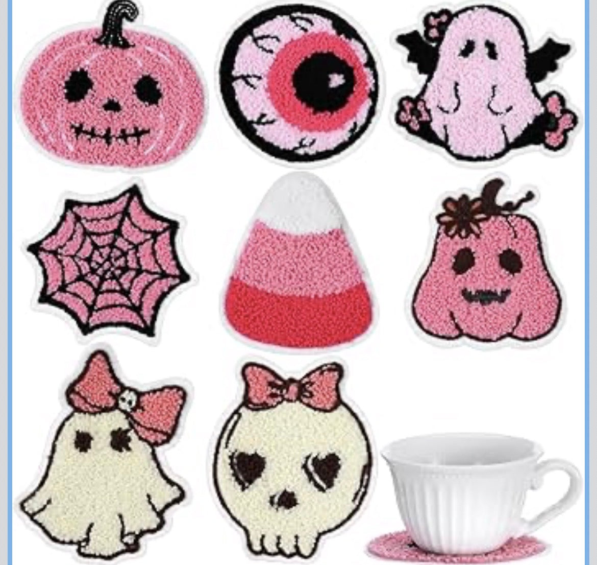 “Cutie Halloween Coaster” designs 🎀🖤👻