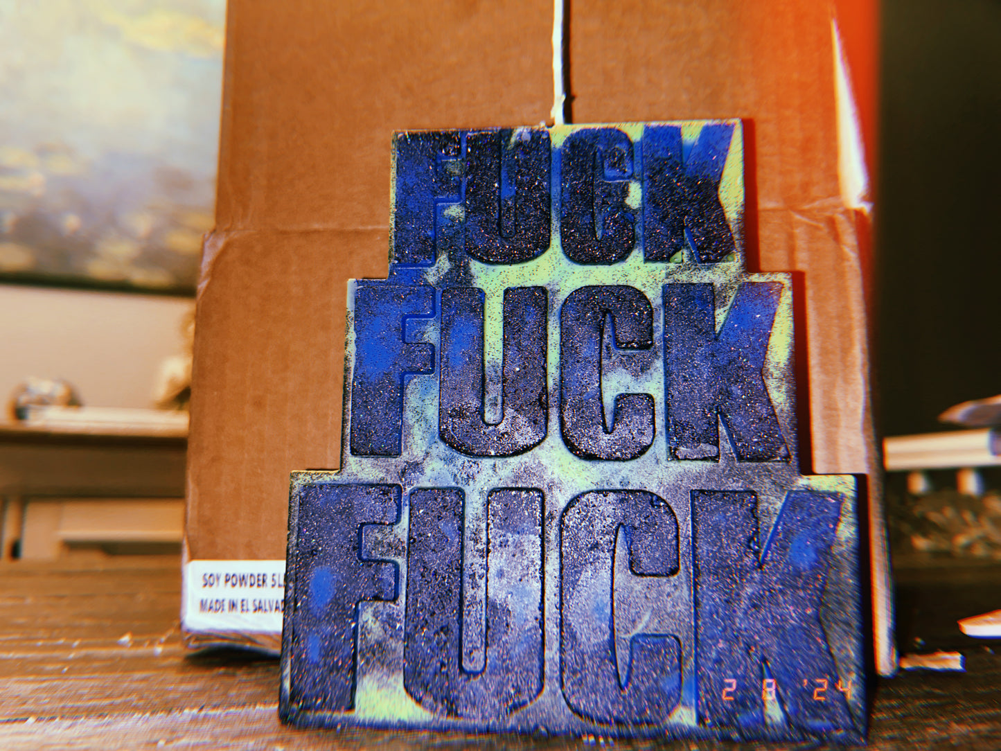 F*ck x3 word candle 🖕🏽🕯️