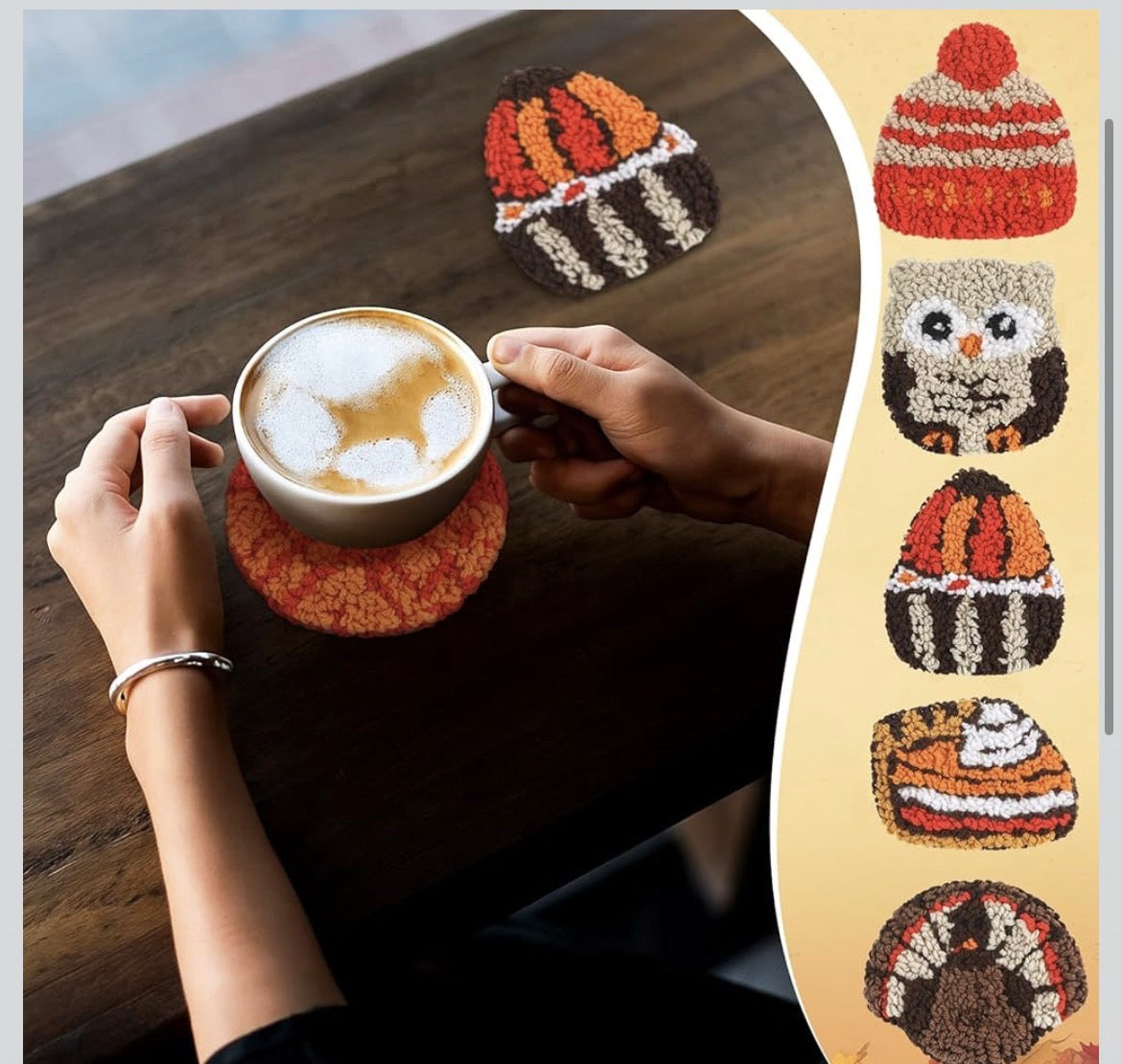 “Cute Thanksgiving Coaster” designs 🧡🍁🦃