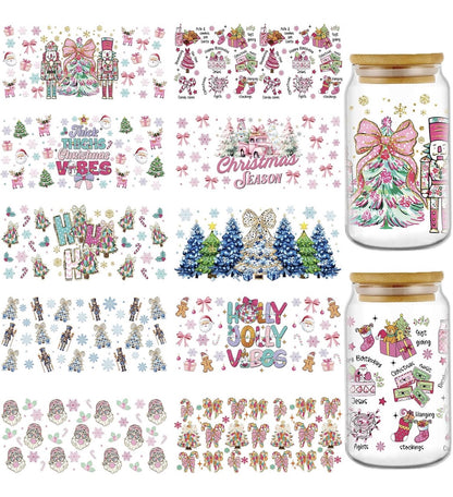 🎀✨ Sparkle & Cheer: Glitter Christmas Tumbler Wonderland 🎅🏼❄️