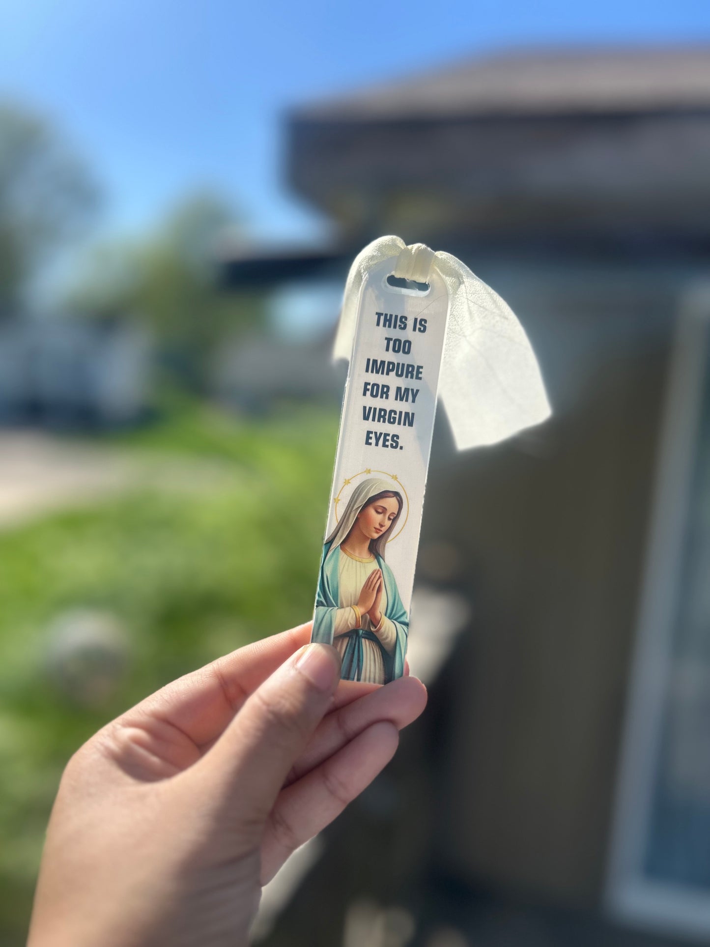 “This is too impure for my virgin eyes” bookmark