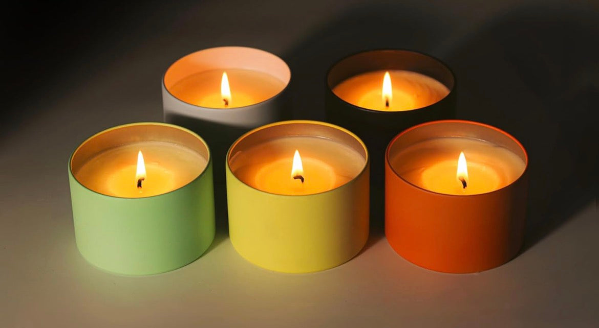 8 oz candles (Orange - tin)
