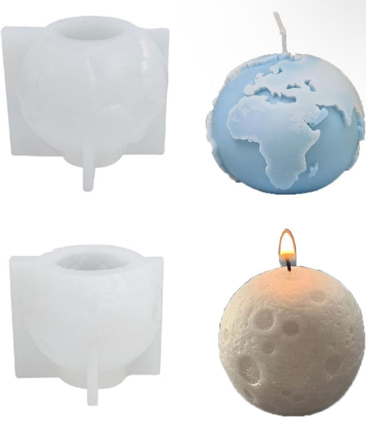 Moon & Earth Candles 🌑🌏✨
