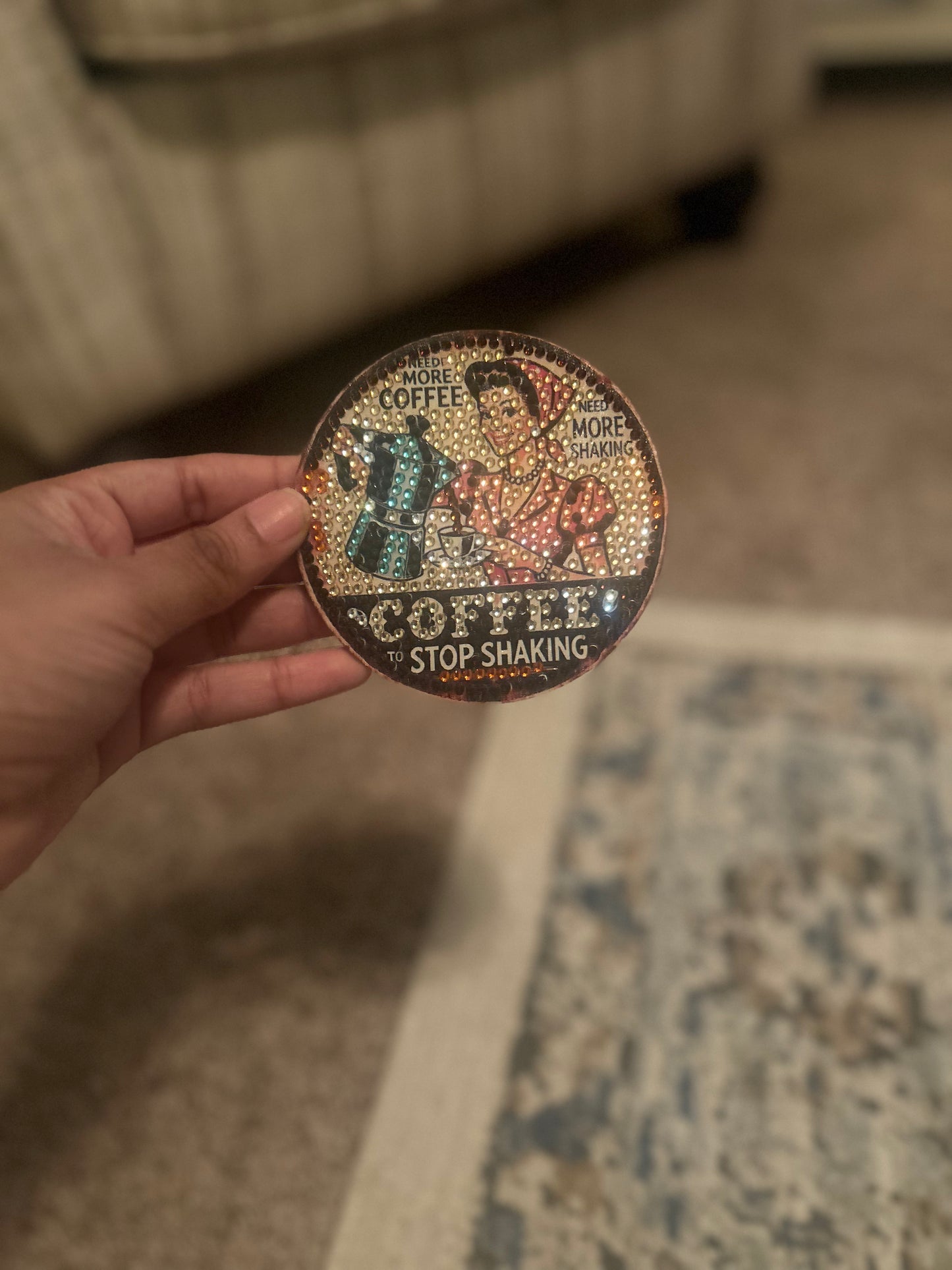 🧼✨ Retro Charm: 8-Piece Housewife Diamond Art Coaster Set 💎🍒