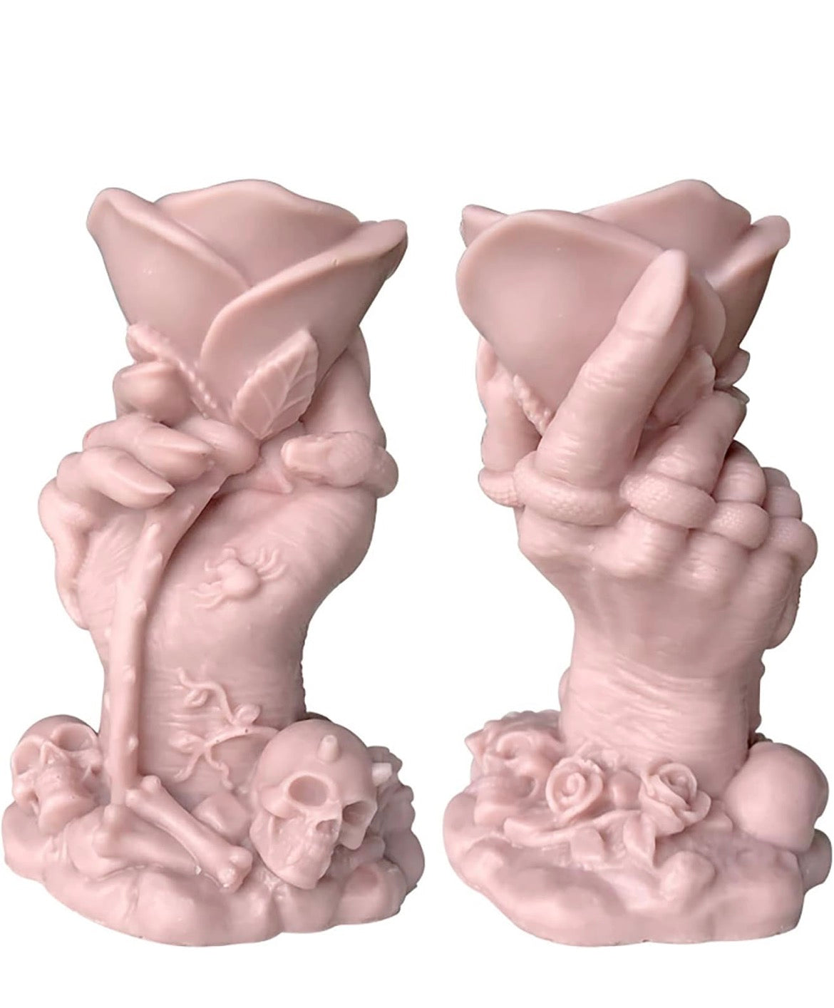 Hand rose candle