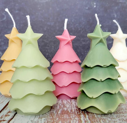 Spiral cone & Star Xmas Tree Candles 🎄🕯️