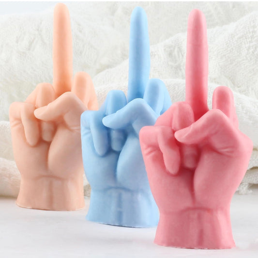 Middle finger candle