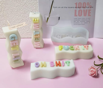 5 piece word candles ✨