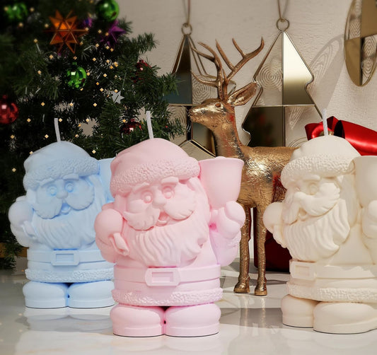 Santa with Bell Candle 🎅🏽🔔🕯️