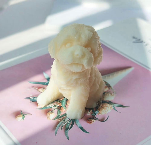 Sitting Teddy Dog Candle 🐾