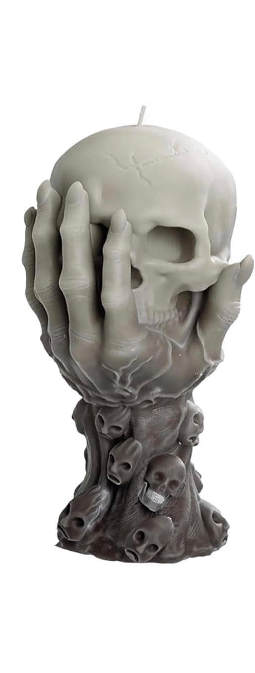 Ghost hand skull candle with mini skulls 💀