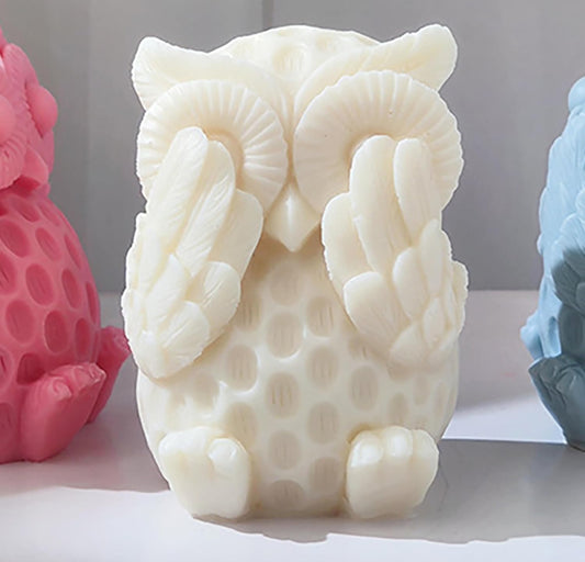 Eyes Covered Nighthawk Owl Candle 🦉☁️✨