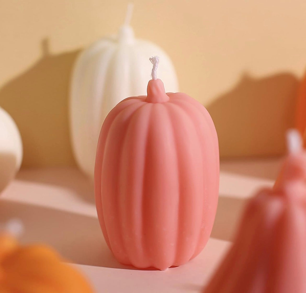Oval pumpkin candle 🎃🕯️