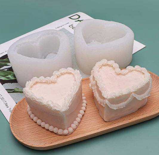 3D Heart Cake 🤍🎂