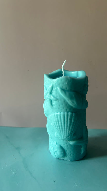 Shell pillar candle 🐚