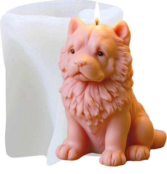 Chow chow dog candle 🐾🕯️