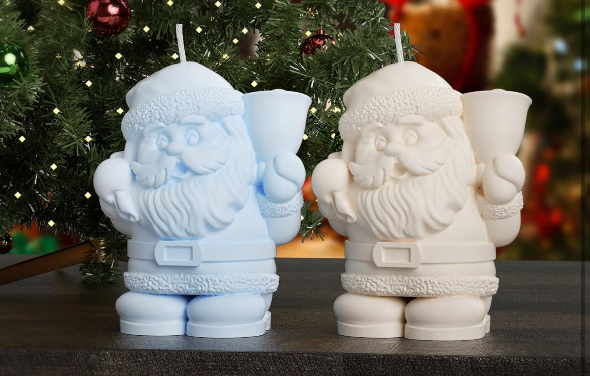 Santa with Bell Candle 🎅🏽🔔🕯️