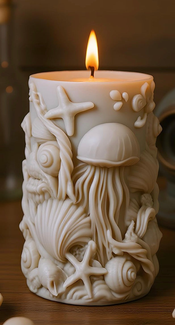 Jellyfish pillar candle 🪼