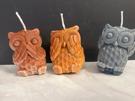 Speak, see, hear no evil owl candles ✨🕯️🦉
