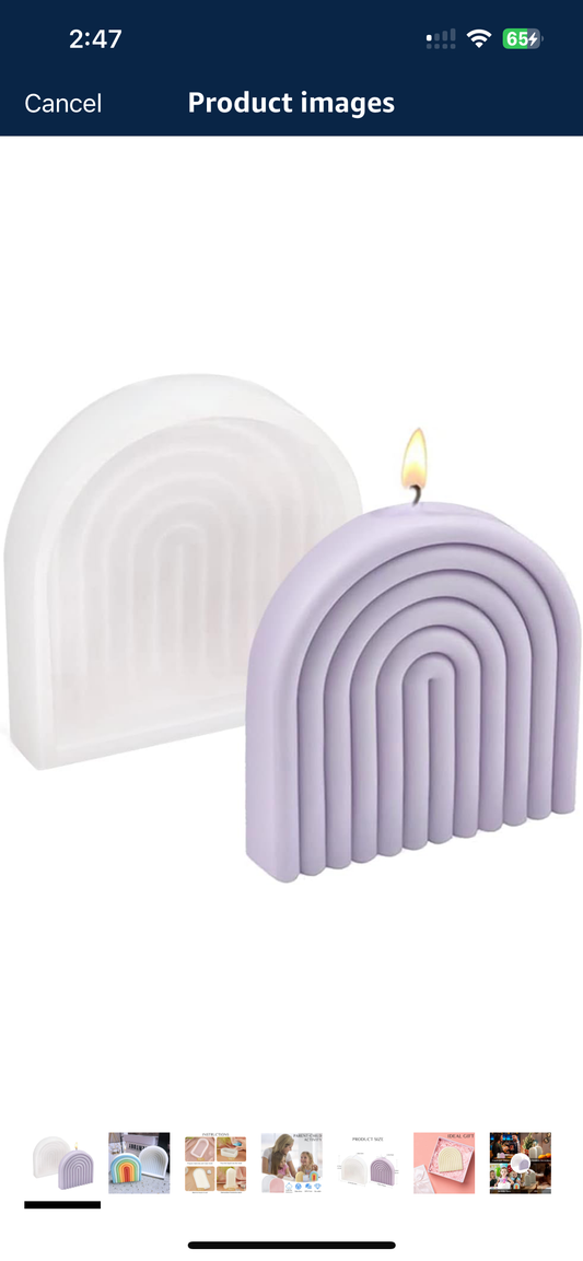 6 ring rainbow candle 🌈