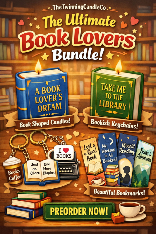 Chapter & Charm Bundle – Candle, Bookmark & Keychain (Preorder!)