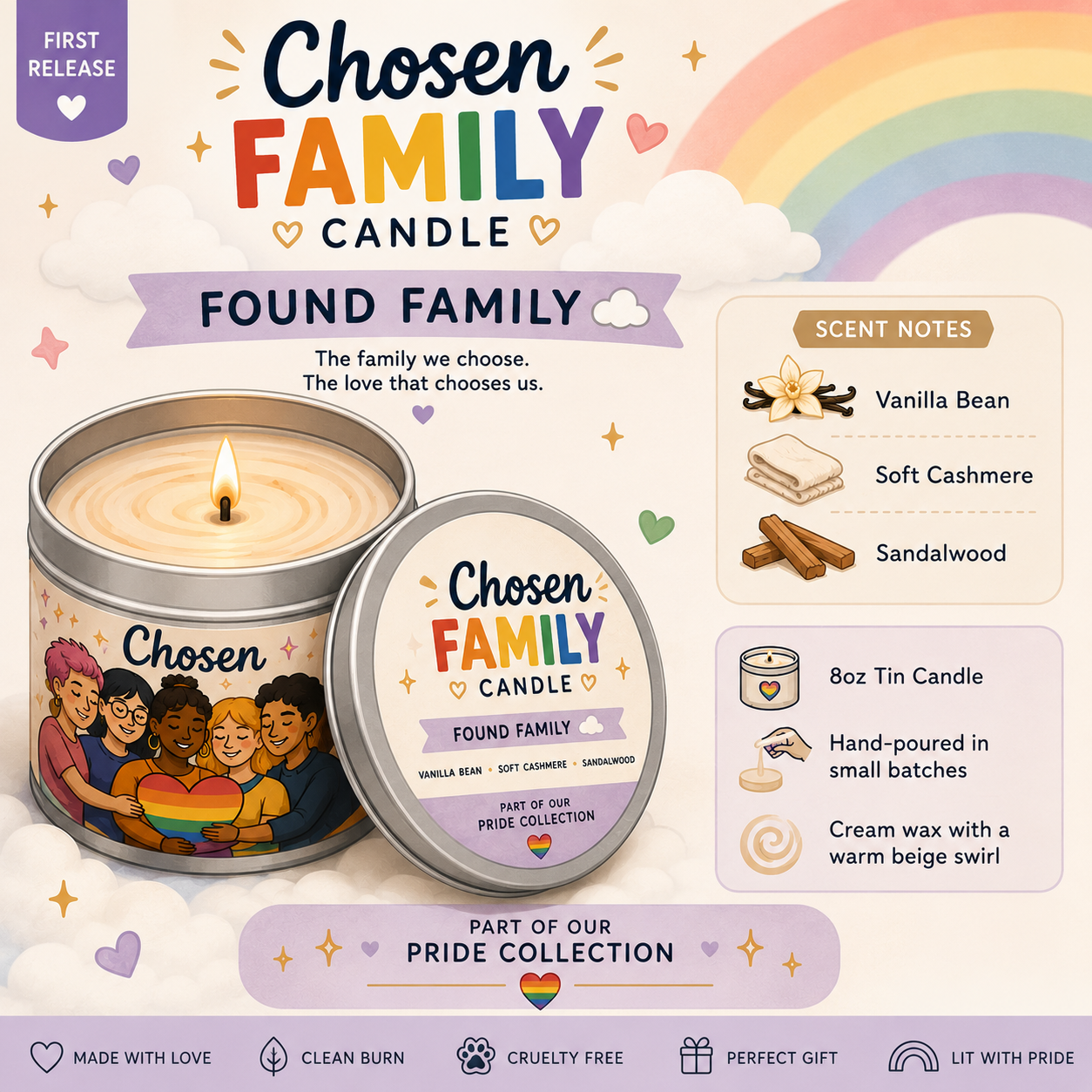 Chosen Family Candle: Found Family ☁️